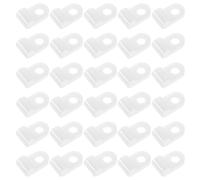 Blanco Clip de Montaje 3/16 Pulgadas 100 Piezas PVC | Uso Exterior y Salones, Fija Tornillos, Estructura Resistente, para Cables de Alimentación