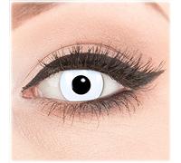 Blanco Colores Weisse Crazy FUN Contacto lente Crazy Contact Lenses Whiteout White Out 1 par Perfección a Carnaval, y Halloween. con depósito gratis y cuidado de 60 ml
