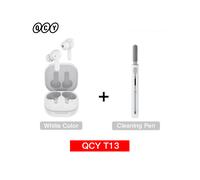 (Blanco con ClearPen) QCY T13 Auriculares inteligentes inalámbricos BT5.1 TWS Auriculares con 4 micrófonos