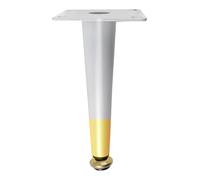 Blanco con Dorado, Patas para Muebles, 4 Piezas Patas Regulables para Muebles Pata Mesa Comedor Pata Mesa Escritorio Aleación de Zinc | Acabado Anodizada Altura: 10.5-72.5cm para Cocina-30.5cm/12"