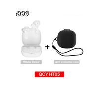 (Blanco con estuche 01) Auriculares inalámbricos QCY HT05 ANC con cancelación de ruido de 40 dB y Bluetooth
