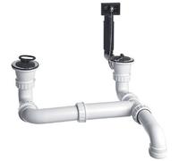 Blanco conjunto de rebosadero y desagüe 137034