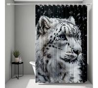 Blanco Cortina de Ducha 150 x 200 cm, Impermeable Cortina Ducha Onza Cortinas de Baño Poliester Lavable Cortinas Baño con 12 Anillas Dobladillo Ponderado para Familia, Hotel, Bañera, Regalo -ly25072PE