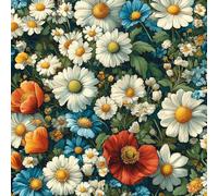 blanco Crisantemo Papel de Pared Autoadhesivo Colorido Flores Pelar y Pegar Papel Pintado Adhesivo Impermeable Mate Removible Wallpaper para Dormitorio Muebles Armario Pared Salon Pegatina 0.45x10 m