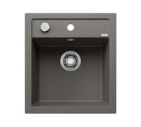 BLANCO DALAGO 45 | Fregadero de granito de color gris silcán | tipo de montaje: instalación desde arriba | para armarios inferiores de 45 cm de ancho | Gran volumen de lavabo para un uso óptimo |