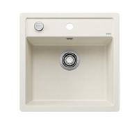 BLANCO DALAGO 5-F, SILGRANIT Softweiß, Tipo de montaje: a ras de superficie, con mando a distancia, armario bajo 50, gran volumen de la pila para un uso óptimo, superficie fácil de limpiar