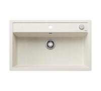 BLANCO DALAGO 8-F Fregadero de granito de color blanco suave de SILGRANIT, tipo de montaje: empotrado, para armarios inferiores de 80 cm de ancho, gran volumen de la piscina, superficie fácil de