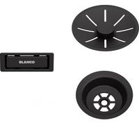 Blanco Desagüe Kit Rebosadero para Einzelbecken Negro Mate 239975