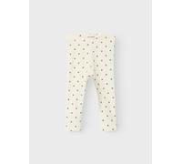 Blanco Diseño Estampado Leggings