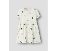 Blanco Diseño Estampado Vestido