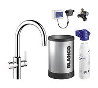 BLANCO drink.hot TAMPERA Chrome | Sistema de agua caliente | Agua caliente hirviendo refinada | Seguridad infantil para agua caliente | Caño aislado separado | Filtro BWT