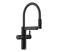 BLANCO drink.soda EVOL-S Pro | Grifo de cocina de soda en negro mate | Agua fría en silencio, medio y burbujeante | Incluye aplicación | aireador | ajuste de cantidad Click & Touch | [16 x 25,2 x 44,7