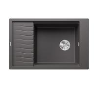 BLANCO ELON XL 6 S Fregadero de granito de SILGRANIT, color gris roca, sin | [78 x 50 x 20,2 cm] | para armarios inferiores de 60 cm de ancho | sin control remoto de desagüe | lavabo grande | reversible