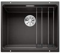 BLANCO ETAGON 500-U 525887 Fregadero, negro, mueble bajo de 60 cm