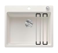 BLANCO ETAGON 6-F Fregadero de granito de color blanco de SILGRANIT, tipo de montaje: empotrado, para armarios inferiores de 60 cm de ancho, concepto de sistema bien pensado con rieles ETAGON