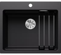 Blanco 525890 - Fregadero ETAGON 6 1 Cubeta Sobre Encimera Mueble de 60 Cm Negro