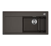 BLANCO ETAGON XL 6S Fregadero de granito de SILGRANIT café, tipo de montaje: instalación desde arriba, para armarios inferiores de 60 cm de ancho, concepto de sistema con rieles ETAGON versátiles, 100