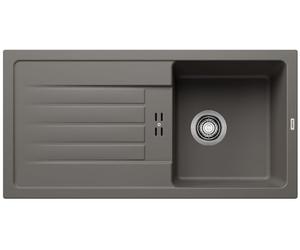BLANCO FAVUM 45 S Fregadero de granito de color gris silcán, tipo de montaje: instalación desde arriba, reversible, para armarios inferiores de 45 cm de ancho, lavabo grande, fregadero de cocina de 86