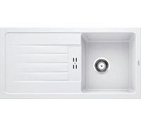 BLANCO FAVUM 45 S - Moderno Fregadero Encastrado de Granito - Modelo Básico en SILGRANIT para Muebles Bajos de 45 cm de Ancho - Blanco - 524229