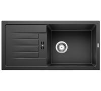 BLANCO FAVUM XL 6 S - Moderno Fregadero Atemporal Encastrado de Granito - Modelo Básico en SILGRANIT para Muebles Bajos de 60 cm de Ancho - Gris Antracita - 524233