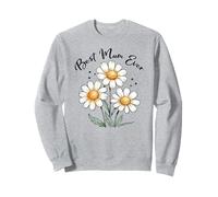 Blanco Floral Jardín Plantas Flores Best Mum Ever Margaritas Sudadera