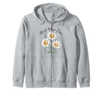 Blanco Floral Jardín Plantas Flores Best Mum Ever Margaritas Sudadera con Capucha
