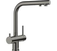 BLANCO FONTAS II Filtro | Grifo de cocina en acero negro satinado | Alta presión | Prevención de retorno | Cartucho de cerámica | Calidad del agua asegurada y ahorro de agua | Filtro se necesita