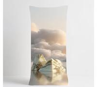 Blanco Funda Almohada 150x50cm, Nube Largo Funda de Almohada para Dormir de Lado Cómoda, Fundas Cojines Terciopelo Suave y Transpirable con Cremallera Invisible para Sofa Decoracion Hogar R-1168