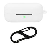 (Blanco) Funda de silicona suave con cierre antipérdida para auriculares Bluetooth Sony WF-C510 - Blanco