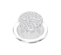 Blanco Gris Guepardo Leopardo Estampado Animal Piel Lindo Moda PopSockets PopGrip para MagSafe