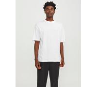 Blanco Hombres Cotton Camiseta Liso S EU