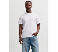 Blanco Hombres Cotton Camiseta Liso S EU