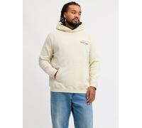 Blanco Hombres Cotton/In/Conversion/Cotton/Recycled/Polyester Plus Size Sudadera Con Capucha Impresión Posterior EU6XL US4XL EU