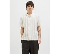 Blanco Hombres Cotton/Linen Camisa Estilo Resort Corte Relaxed S EU