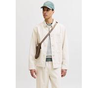 Blanco Hombres Cotton/Linen Sobrecamisa Corte Loose S EU