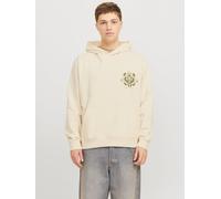 Blanco Hombres Cotton/Polyester Sudadera Con Capucha Impresión Posterior M EU