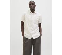 Blanco Hombres Cotton/Recycled/Cotton/Linen Camisa Estilo Resort Corte Regular M EU