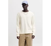 Blanco Hombres Cotton/Recycled/Polyester Camiseta De Manga Larga Liso S EU