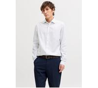 Blanco Hombres Organic/Cotton Camisa Formal Corte Slim S EU