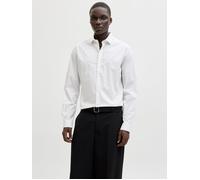 Blanco Hombres Organic/Cotton/Cotton/Elastane Camisa De Popelín Corte Slim L EU