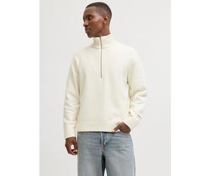 Blanco Hombres Organic/Cotton/Recycled/Polyester/Acrylic/Elastane Sudadera Con Media Cremallera S EU