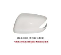 (Blanco izquierdo) Exquisita carcasa de espejo retrovisor, cubierta de espejo lateral con orificio para