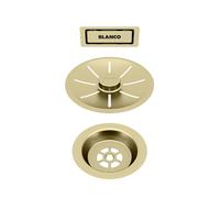 BLANCO 203476 Juego de desagüe y rebosadero, Oro Satinado, Einzelbecken