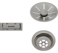 BLANCO Juego de desagüe y rebosadero 207406 para piscinas individuales Platinum satinado