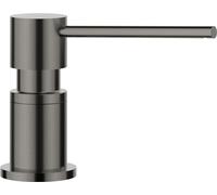 BLANCO Lato - Dispensador de detergente para lavavajillas (acero satinado, apto para todos los grifos de cocina BLANCO, cómodo de llenar desde arriba, dispensador de jabón, requiere orificio de 35 mm,