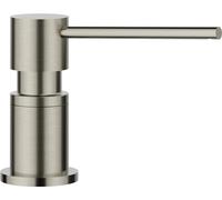 BLANCO Lato - Dispensador de detergente (Satinado, Apto para Todos los grifos de Cocina BLANCO, fácil de llenar Desde Arriba, Fregadero, dispensador de jabón, Requiere Orificio de 35 mm, Capacidad de