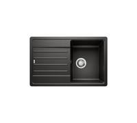 BLANCO Legra 45 S - Fregadero de granito de silgranito negro Tipo de instalación: instalación desde la parte superior reversible para armarios de base de 45 cm de ancho, lavabo grande, superficie