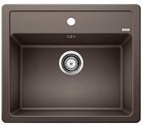 BLANCO LEGRA 6 - Fregadero Rectangular de Granito para Armarios Bajos de 60 cm de Ancho - De SILGRANIT - Sin Escurridor - Marrón - 523337