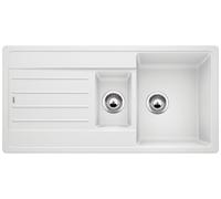 Blanco Legra 6 S fregadero de granito 100x50 cm blanco 522209