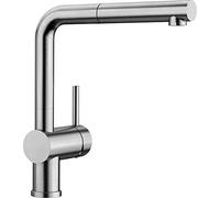 BLANCO LINUS-S 517184 Grifería de cocina moderna con caño extraíble, alta presión, acero inoxidable cepillado